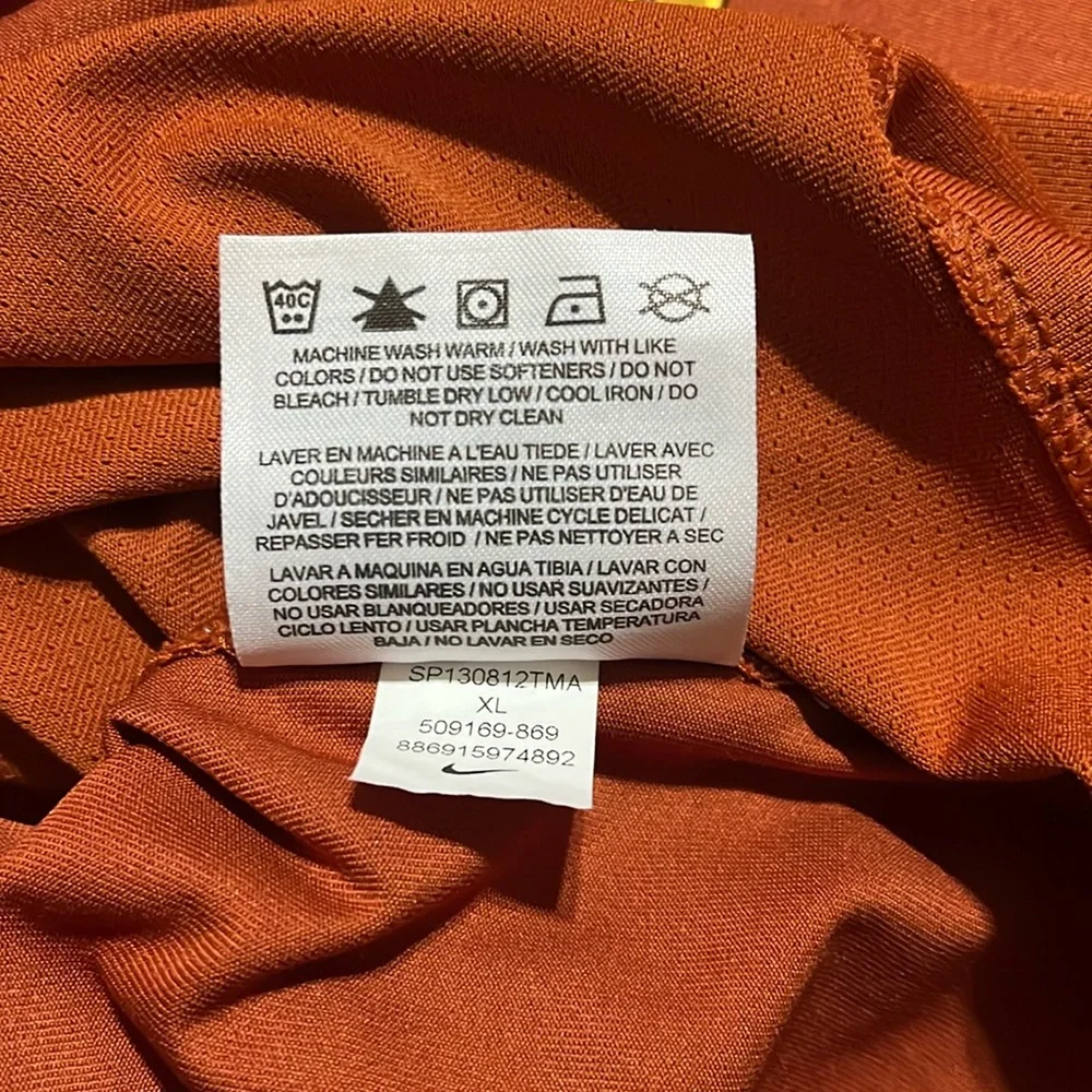 Nike Golf Dri-Fit XL Polo Burnt Orange Short Sleeve Shirt Activewear Casual Gorp